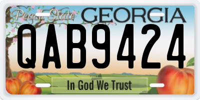 GA license plate QAB9424