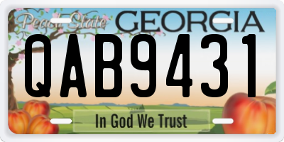 GA license plate QAB9431