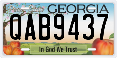 GA license plate QAB9437