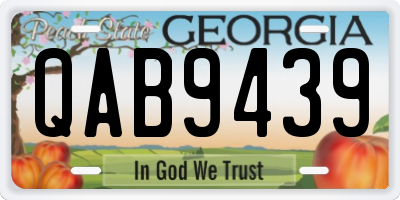 GA license plate QAB9439