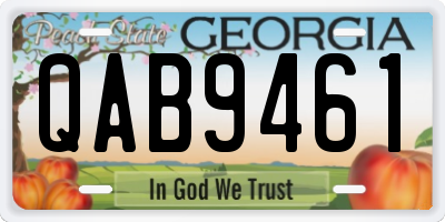 GA license plate QAB9461