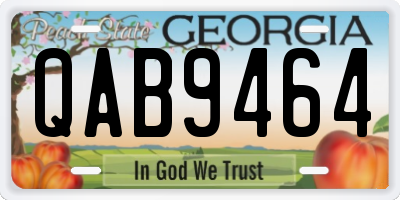 GA license plate QAB9464