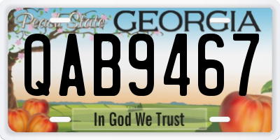 GA license plate QAB9467