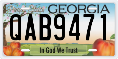 GA license plate QAB9471