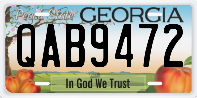 GA license plate QAB9472