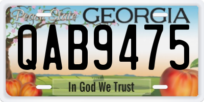 GA license plate QAB9475