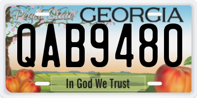 GA license plate QAB9480