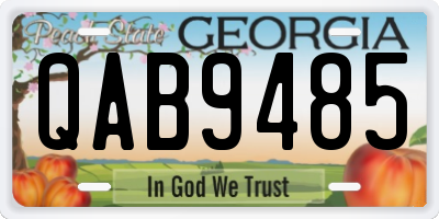 GA license plate QAB9485
