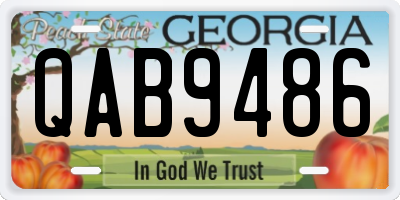 GA license plate QAB9486