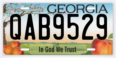 GA license plate QAB9529