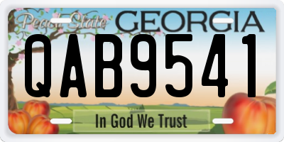 GA license plate QAB9541