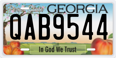 GA license plate QAB9544