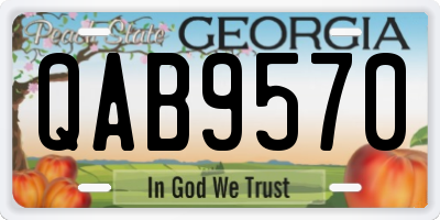 GA license plate QAB9570