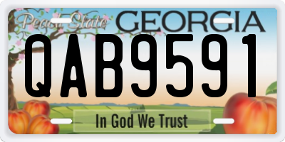 GA license plate QAB9591