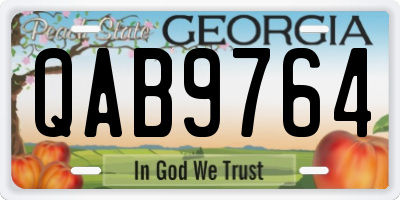 GA license plate QAB9764
