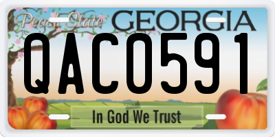 GA license plate QAC0591