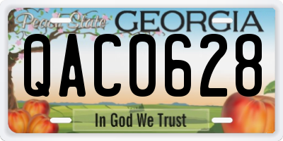 GA license plate QAC0628