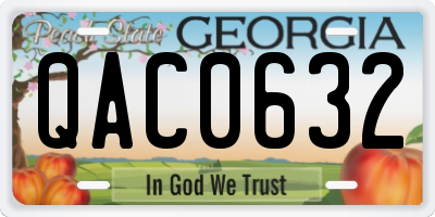 GA license plate QAC0632