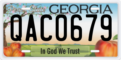 GA license plate QAC0679