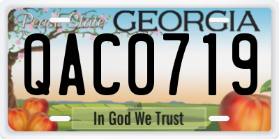 GA license plate QAC0719