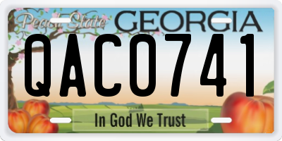 GA license plate QAC0741