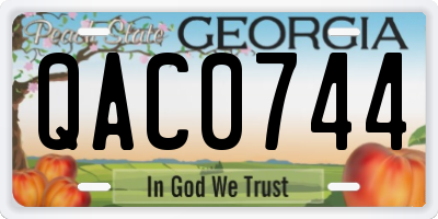 GA license plate QAC0744