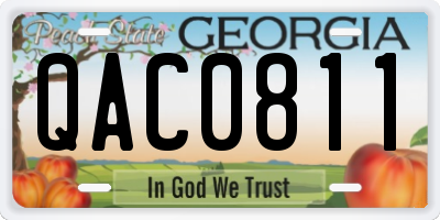 GA license plate QAC0811