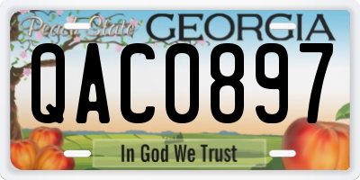 GA license plate QAC0897