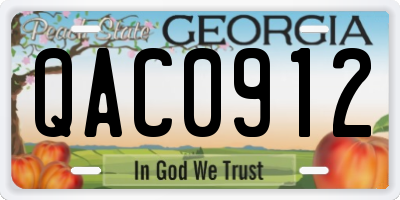 GA license plate QAC0912