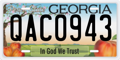 GA license plate QAC0943