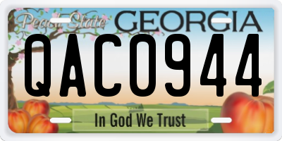 GA license plate QAC0944