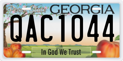 GA license plate QAC1044