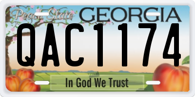 GA license plate QAC1174