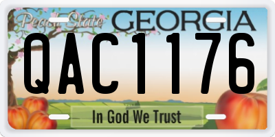GA license plate QAC1176
