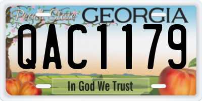 GA license plate QAC1179