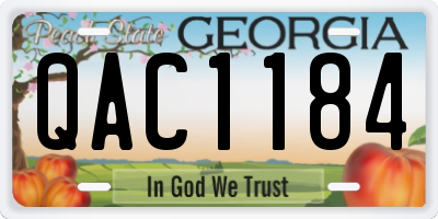GA license plate QAC1184