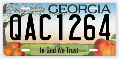 GA license plate QAC1264