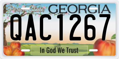GA license plate QAC1267