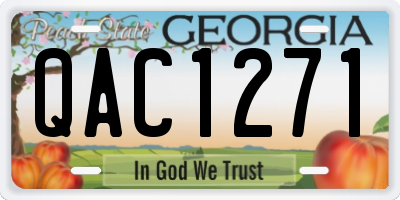 GA license plate QAC1271