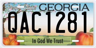 GA license plate QAC1281