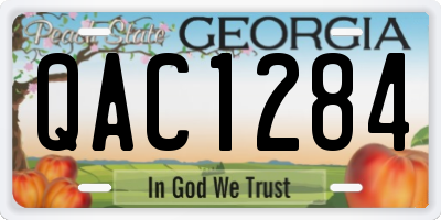 GA license plate QAC1284