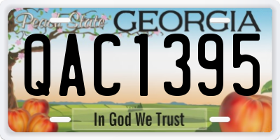 GA license plate QAC1395