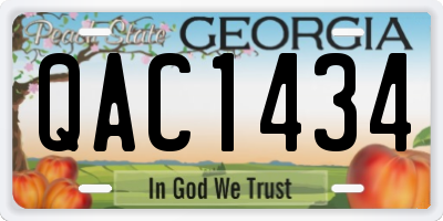 GA license plate QAC1434