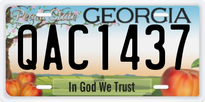 GA license plate QAC1437