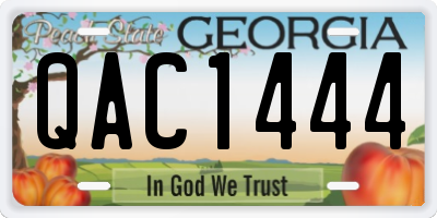 GA license plate QAC1444
