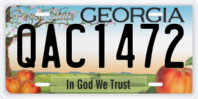GA license plate QAC1472