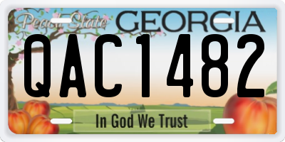 GA license plate QAC1482