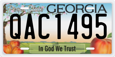 GA license plate QAC1495
