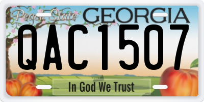 GA license plate QAC1507