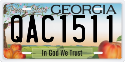 GA license plate QAC1511